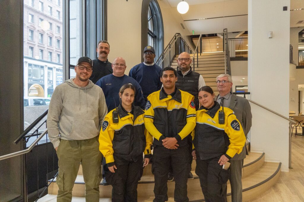 CCD administrative staff with Philadelphia Police Officers and staff in the COPS public safety program.