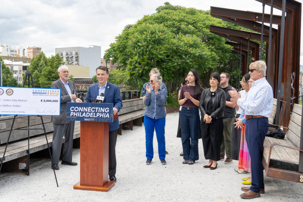 Public event to recognize Congressman Boyle's support for The Rail Park's phase 2.
